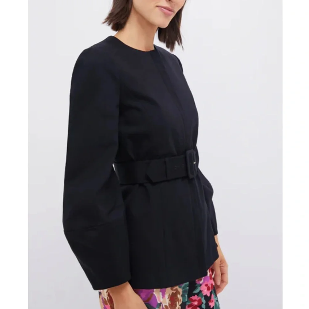 TUCKERNUCK Black Long Sleeve Structured Rhoda Tunic Top NEW - Picture 3 of 12